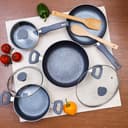 Royalford 9Pcs Iridescent Aluminium Cookware Set -3 Layer Coating Saucepan, Frypan, Casseroles