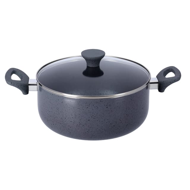 Royalford 9Pcs Iridescent Aluminium Cookware Set -3 Layer Coating Saucepan, Frypan, Casseroles