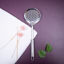 Royalford Stainless Steel Skimmer (34X11.3Cm)- Slotted Skimmer Spoon With Stainless Steel Handle