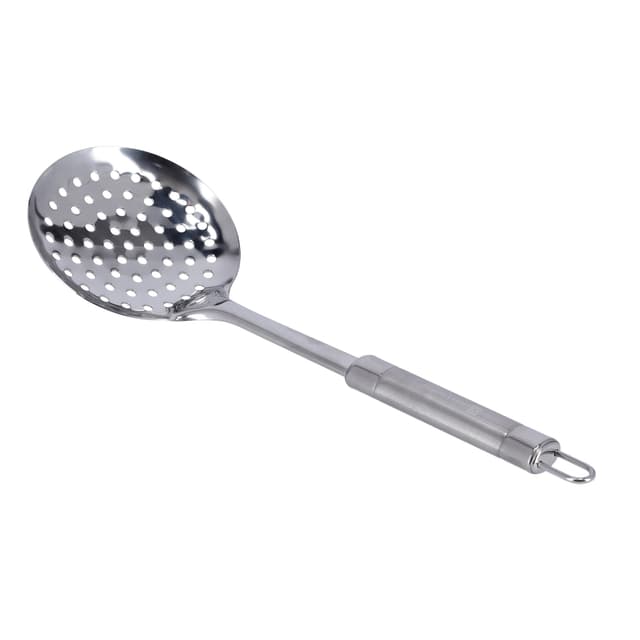 Royalford Stainless Steel Skimmer (34X11.3Cm)- Slotted Skimmer Spoon With Stainless Steel Handle