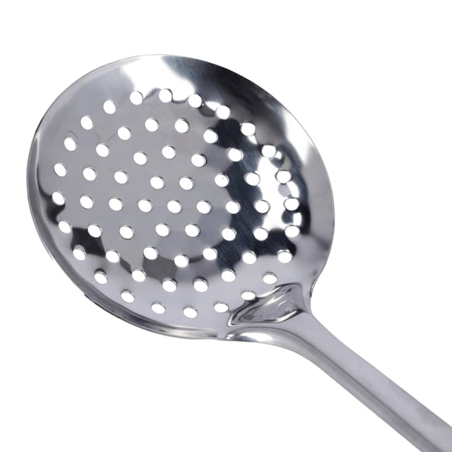 Royalford Stainless Steel Skimmer (34X11.3Cm)- Slotted Skimmer Spoon With Stainless Steel Handle