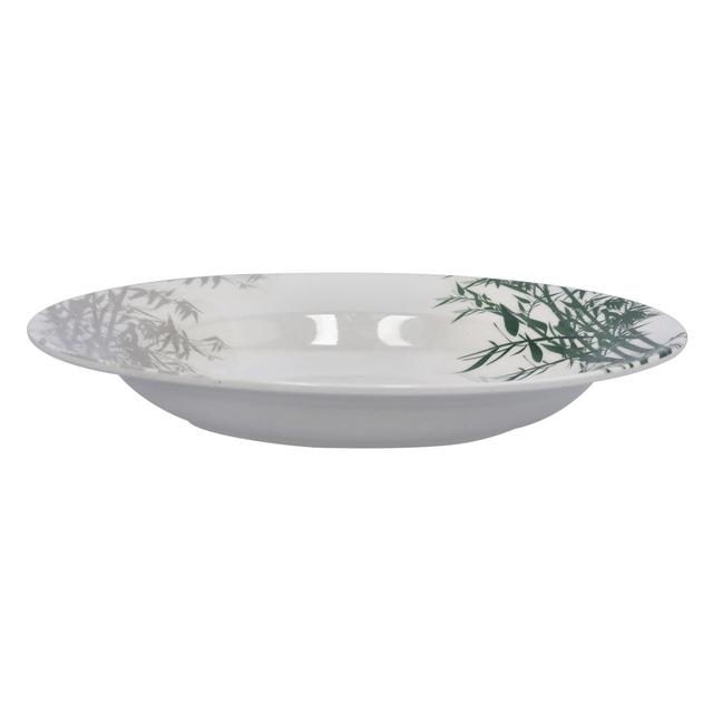 Royalford Melamine Ware Soup Plates, 8 Inch, RF9888 | Plate with Elegant Bamboo Design | Ideal for Soup, Desserts, Ice Cream & More - SW1hZ2U6NDI3MTI0