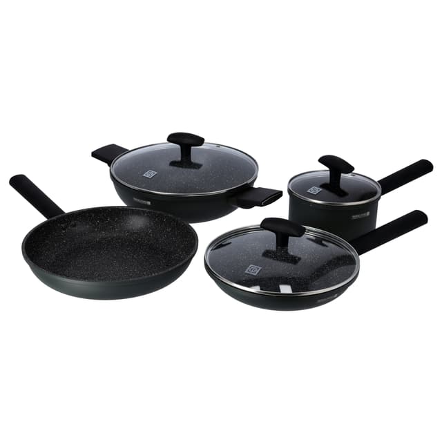 طقم آواني طهي ألمنيوم 7 قطع Royalford 7 Pcs Non stick cookware set
