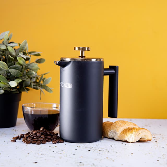 صانعة قهوة ( ماكينة صنع قهوة ) 800 مل - اسود Royalford - Cafetiere Stainless Steel Portable French Press Coffee Maker