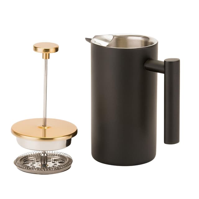 صانعة قهوة ( ماكينة صنع قهوة ) 800 مل - اسود Royalford - Cafetiere Stainless Steel Portable French Press Coffee Maker