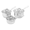 Royalford 6 Pcs Stainless Steel Saucepan Set – Highly Durable Design, Tempered Glass Lid, Pfoa Free