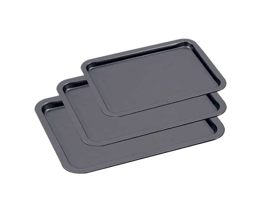 Royalford Non-Stick Baking Tray Cookie Set 3 Piece,Durable And Multi-Purpose Stainless Steel Tray