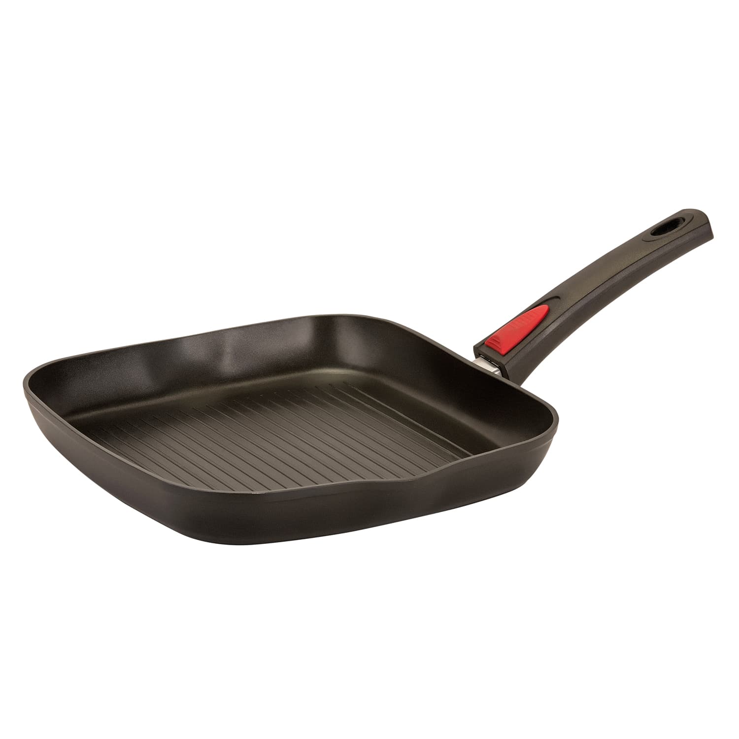 Royalford 28 Cm Forged Grill Pan – Detachable Handle,Oven Safe,Induction Bottom,2 Pouring Spouts