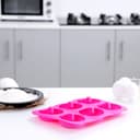 قالب ثلج سليكون دونات بنفسجي رويال فورد Royalford Silicone Donut Mold With 6 Cavities – Food Grade Silicone, -40°C To 230°C, 18×26 Cm, Easy