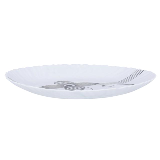 Royalford 10.5" Opal Ware Art Flower Dinner Plate - Pasta Plate Made With Durable Material - SW1hZ2U6Mzk3MzA3