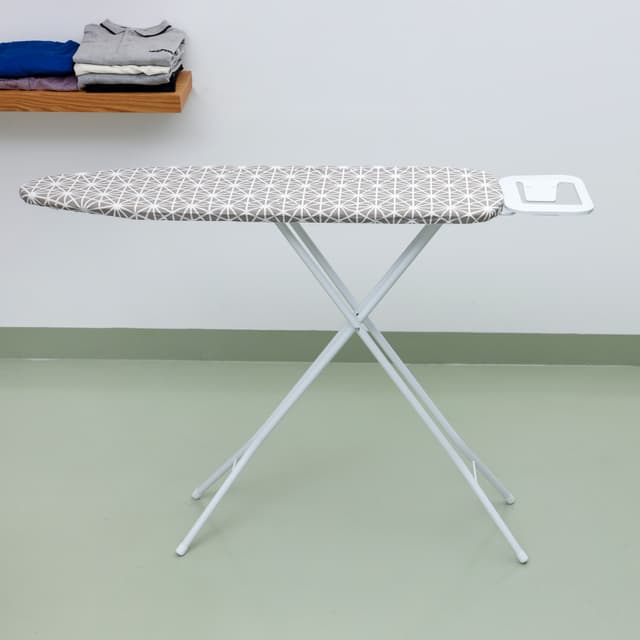 Royalford RF1510IB Mesh Ironing Board 134cmx33cmx88cm - Portable, Steam Iron Rest, Heat Resistant Cover |Lightweight Board with Adjustable Height & Rubber Feet Cover - 173172