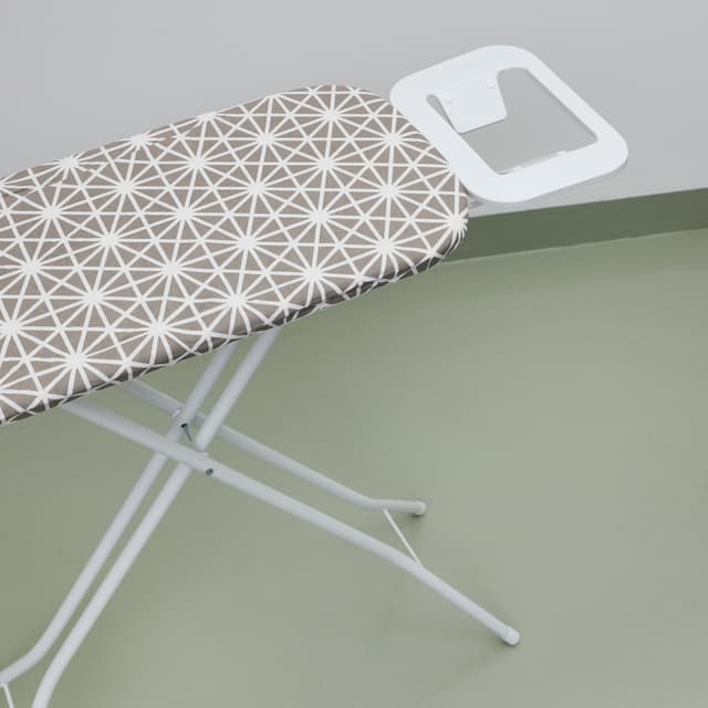 Royalford RF1510IB Mesh Ironing Board 134cmx33cmx88cm - Portable, Steam Iron Rest, Heat Resistant Cover |Lightweight Board with Adjustable Height & Rubber Feet Cover - 173176