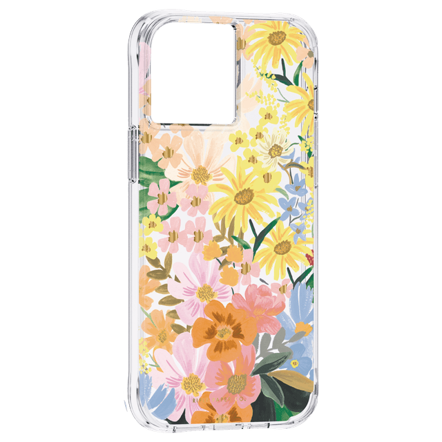 Rifle Paper Co. Rifle Paper Apple iPhone 13 Pro Max Floral Case - Minimalist Design Wireless Charging Compatible, AntiMicrobial Surface, 10 ft Drop Protection, Anti-Scratch Technology - Marguerite - SW1hZ2U6MzYyODk2