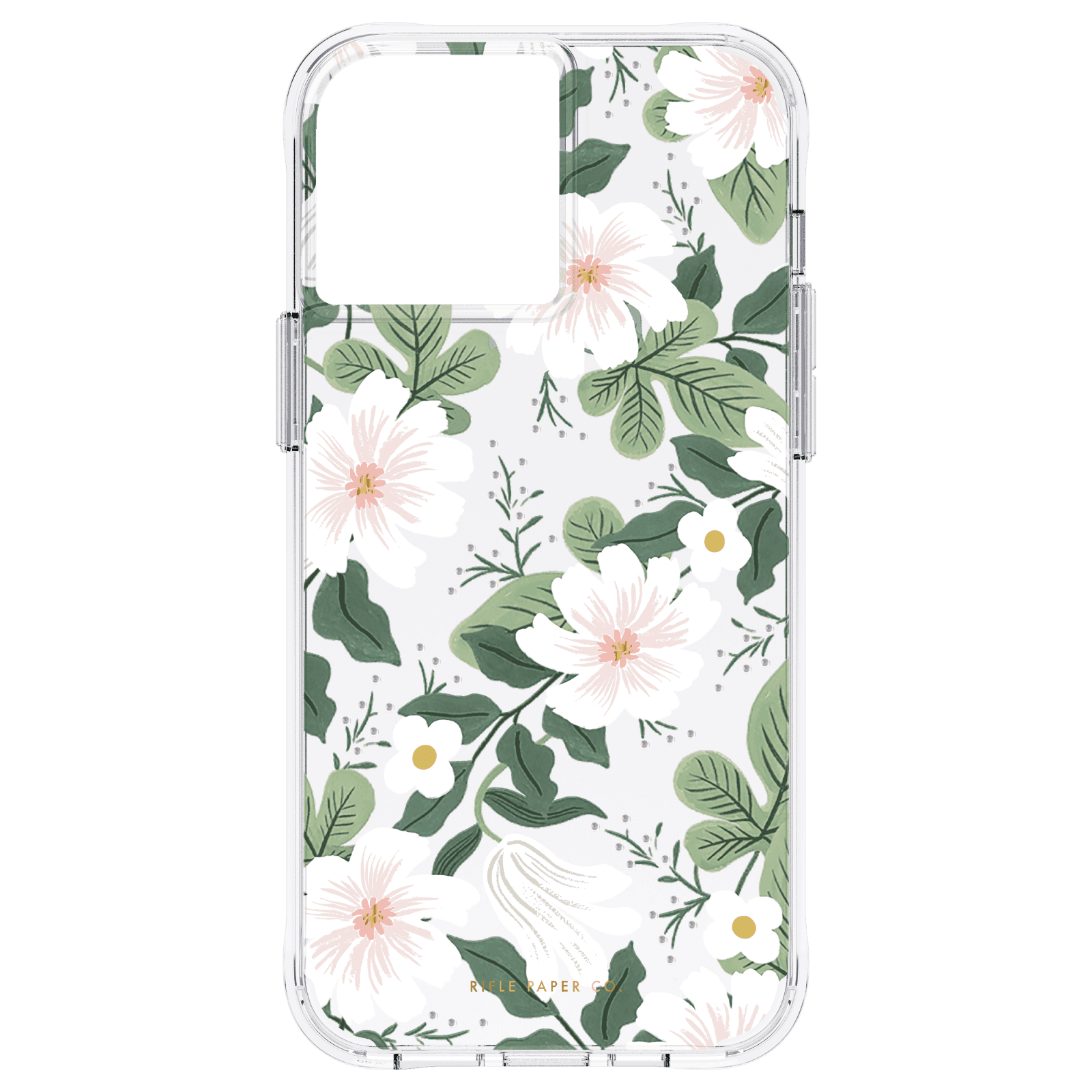 Rifle Paper Co. Rifle Paper Apple iPhone 13 Pro Max Floral Case - Minimalist Design Wireless Charging Compatible, AntiMicrobial Surface, 10 ft Drop Protection, Anti-Scratch Technology - Willow