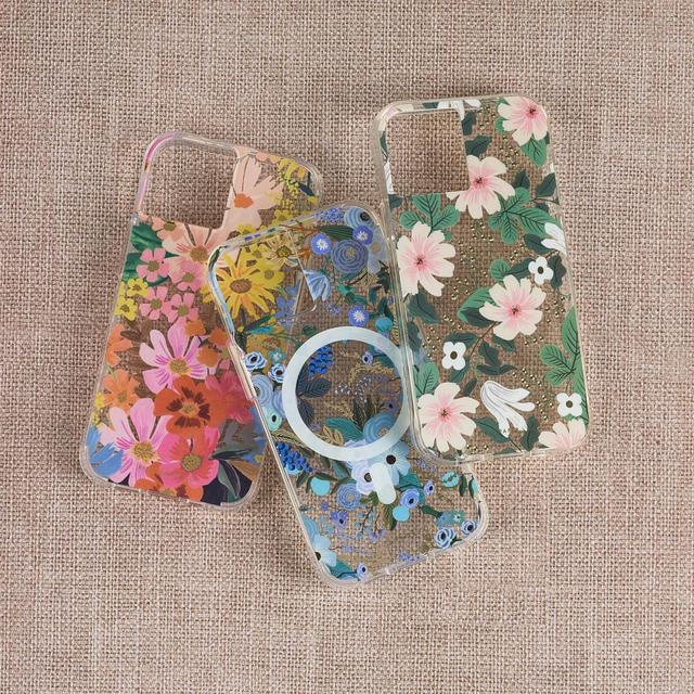 Rifle Paper Co. Rifle Paper Apple iPhone 13 Pro Max Floral Case - Minimalist Design Wireless Charging Compatible, AntiMicrobial Surface, 10 ft Drop Protection, Anti-Scratch Technology - Willow