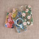 Rifle Paper Co. Rifle Paper Apple iPhone 13 Pro Floral Case - Minimalist Design Wireless Charging Compatible, AntiMicrobial Surface, 10 ft Drop Protection, Anti-Scratch Technology - Willow