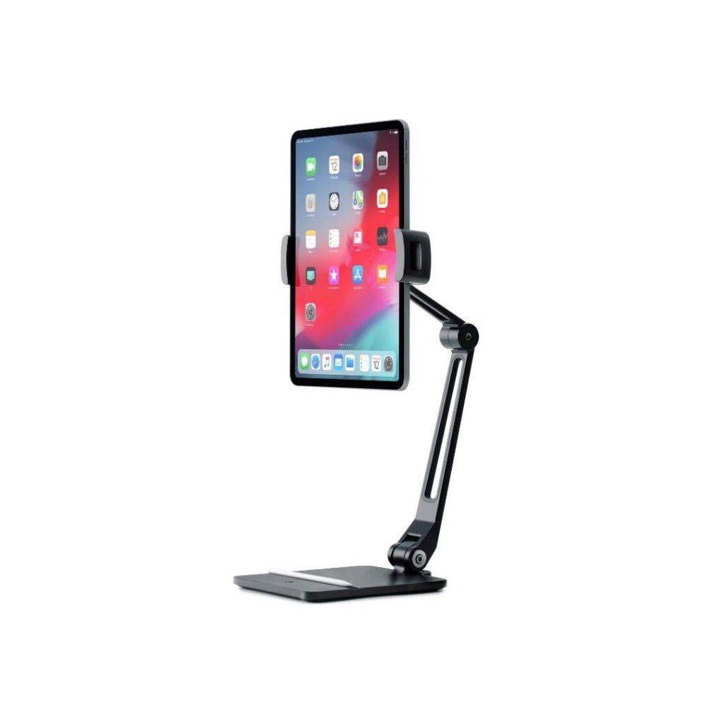 Twelve South HoverBar Duo for iPad / iPad Pro/ iPad Mini / Tablets and SmartPhones | Adjustable Arm with Weighted Base and Surface Clamp Attachments for Mounting iPad - Black