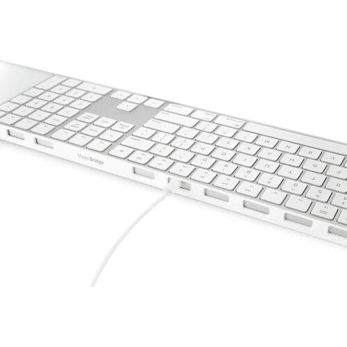 منظم لوحة مفاتيح وماجيك تراك باد 2 ابل تويلف ساوث أبيض Twelve South MagicBridge Extended | Connects Apple Magic Trackpad 2 to Apple Wireless Keyboard