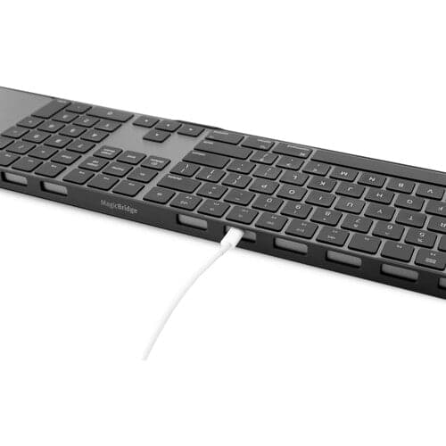 Twelve South MagicBridge Extended | Connects Apple Magic Trackpad 2 to Apple Wireless Keyboard w/ Numeric KeyPad, Trackpad and Keyboard not Included - Black