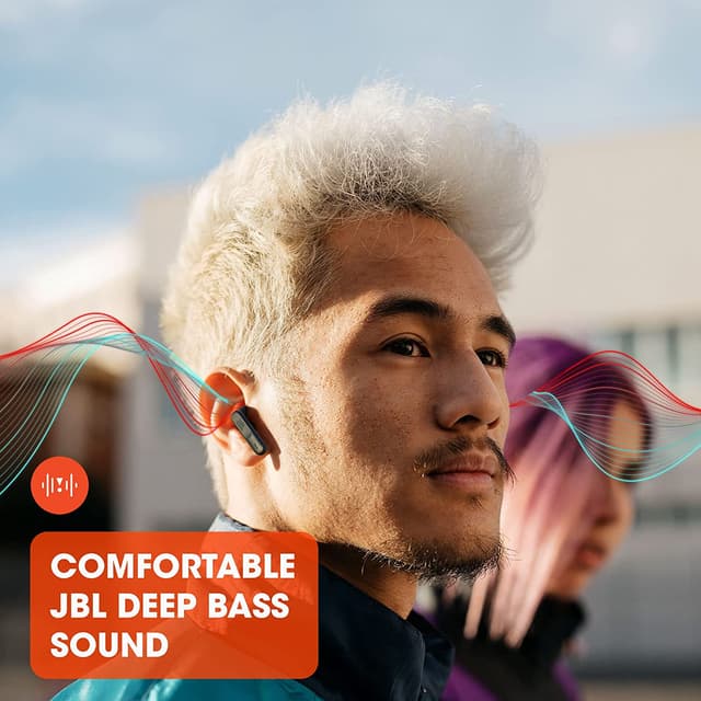 سماعات جي بي إل اللاسلكية اللون الأزرق JBL Wave 300TWS True Wireless