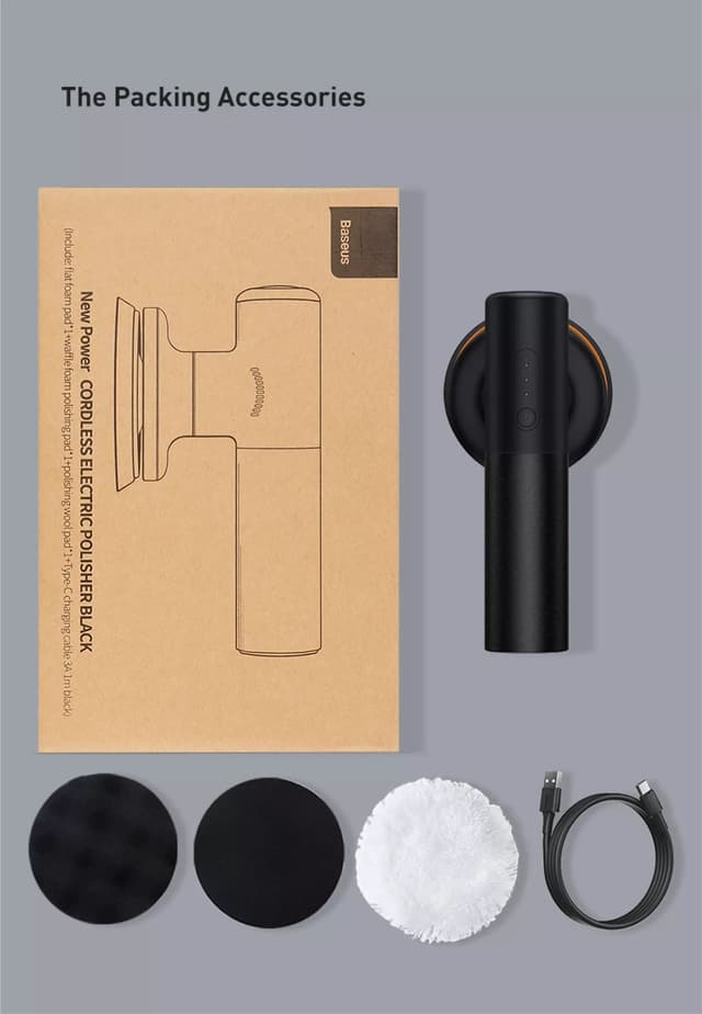 مكينة بوليش السيارات جهاز تلميع السيارة اللاسلكي  Baseus Car Electric Wireless Polisher