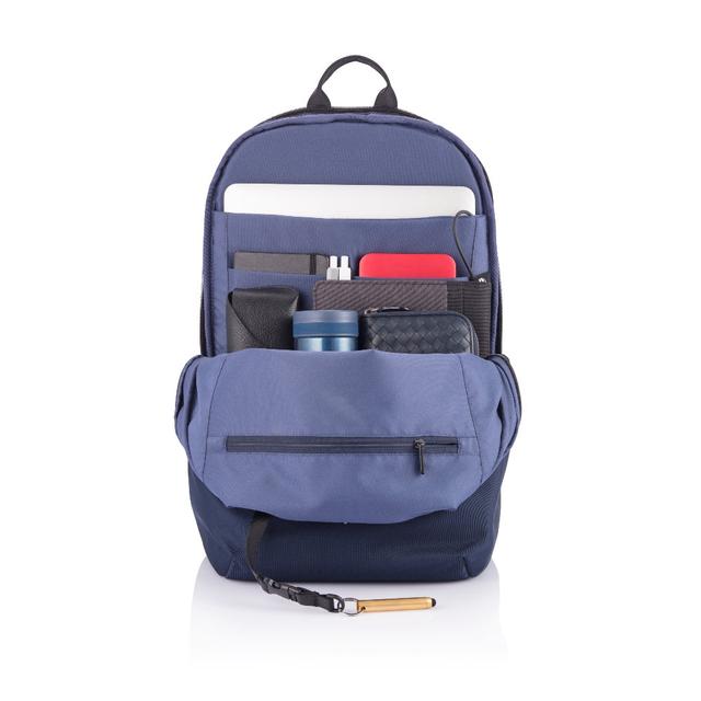 XD Design XD-Design Bobby Softpack Anti-Theft Backpack - Laptop & Tablet Travel Bag, Hidden Zipper, Cut Resistant, RFID Protected Pocket, w/ USB charging port, Multi Compartments & Water Replellant - Blue