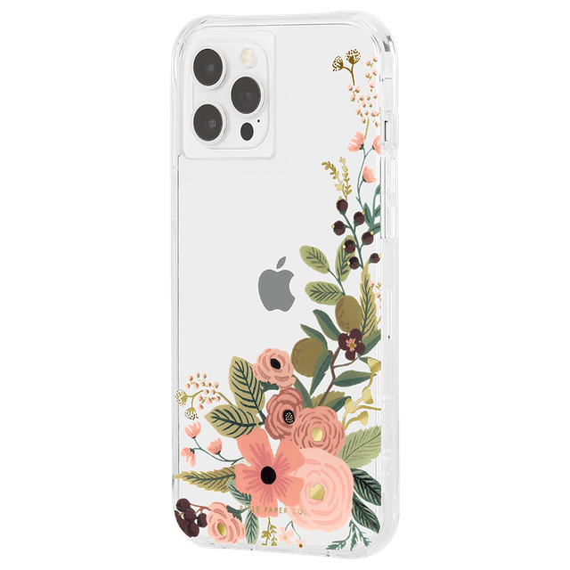 كفر ايفون مزخرف iPhone 12 Pro Max Case Clear Garden Party Rose من Rifle Paper Co - SW1hZ2U6MzYwNTMw