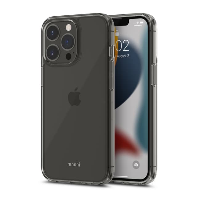 Moshi iGLAZE XT Apple iPhone 13 Pro Case - Slim HardShell Cover, Drop Protection, Durable Hybrid Construction w/ Snapto System, Wireless Pass-Through Charging Compatible - Clear