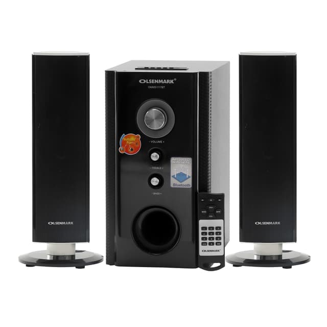 Olsenmark High Power 2.1 Professional Speaker - Multimedia Speaker System With Subwoofer - Usb/Sd/Fm