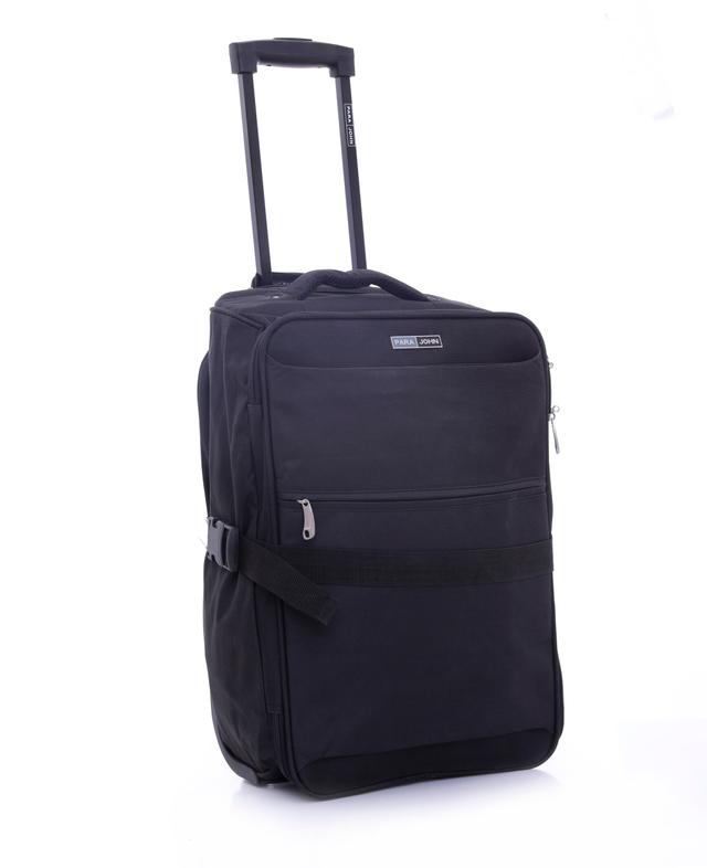 شنطة سفر قياس 20 بوصة لون أسود PARA JOHN Travel Luggage Suitcase - SW1hZ2U6NDM2NTY4