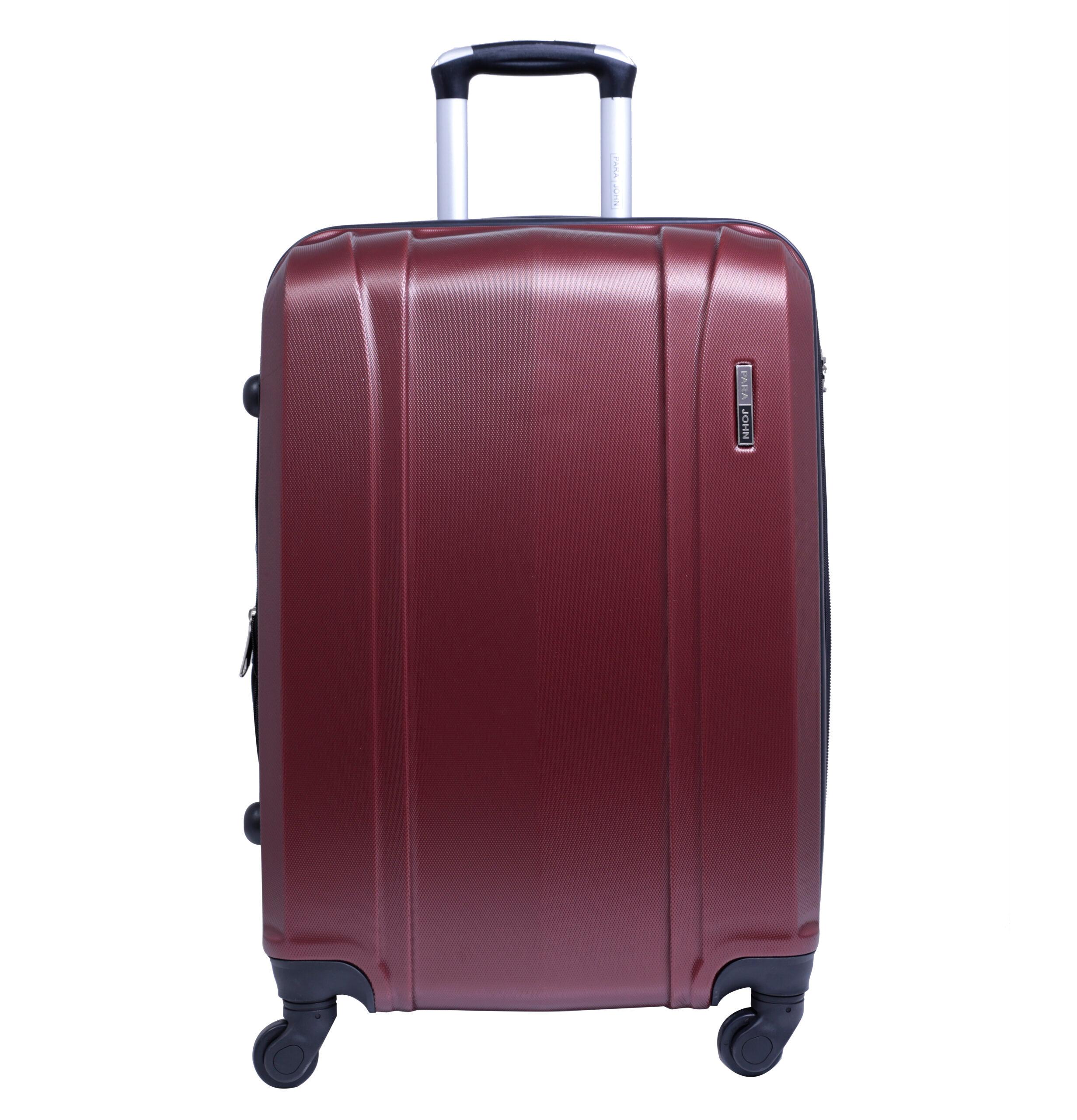 PARA JOHN Abs Luggage Trolley, Maroon 28 Inch