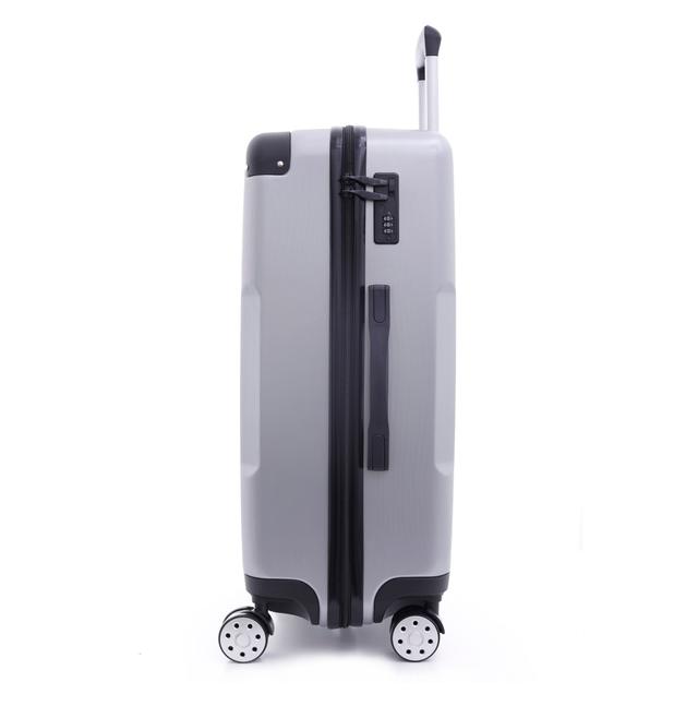 طقم حقائب سفر 3 حقائب مادة ABS بعجلات دوارة (20 ، 24 ، 28) بوصة رمادي فاتح PARA JOHN - Travel Luggage Suitcase Set of 3 - Trolley Bag, Carry On Hand Cabin Luggage Bag - Lightweight (20 ، 24 ، 28) inch - SW1hZ2U6NDE4NDE1