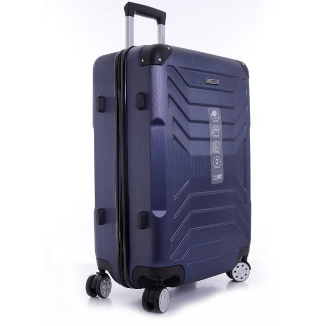 طقم حقائب سفر 3 حقائب مادة ABS بعجلات دوارة (20 ، 24 ، 28) بوصة أزرق PARA JOHN - Travel Luggage Suitcase Set of 3 - Trolley Bag, Carry On Hand Cabin Luggage Bag (20 ، 24 ، 28) inch - SW1hZ2U6NDE4NDAw