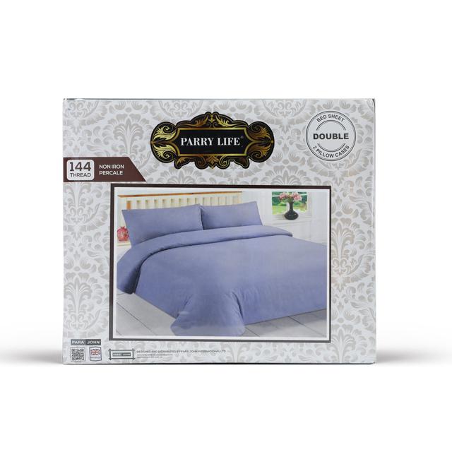 PARRY LIFE Double flat Sheet 3 PIECES -90GSM MICRO FIBER - Machine Washable Breathable Fabric- Elastic Corners - Wrinkle and Fade Resistant - (200X240) - SW1hZ2U6NDE4NDkx