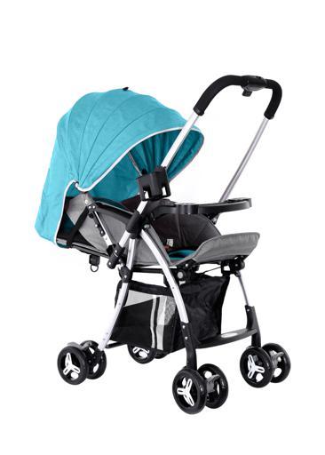 Baby Plus Green Stroller Cum Pram, 0-36 M - SW1hZ2U6NDIyNDI3