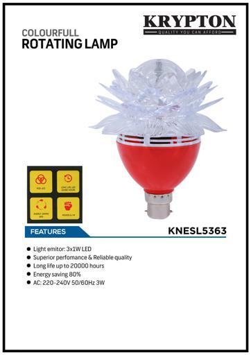 Krypton Rotating Led Lamp, 360 Degree Rotating Crystal Gola Led Bulb, Led Light, Led Disco Light - SW1hZ2U6NDMyMDk5