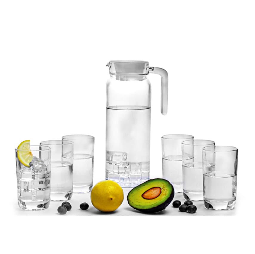 إبريق مياه زجاج بسعة 1.1 لتر Water Set - Royalford