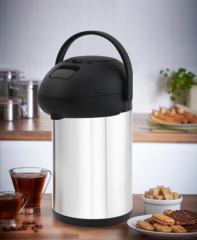 ترمس شاي ( حافظة حرارة ) 4 لتر - فضي Royalford - Double Wall Stainless Steel Airpot Flask