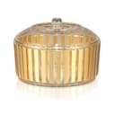 صحن تقديم بغطاء من الإكريليك الذهبي سعة 800 مل من رويال فورد Royalford Solid Gold Acrylic Window Candy Pot ,