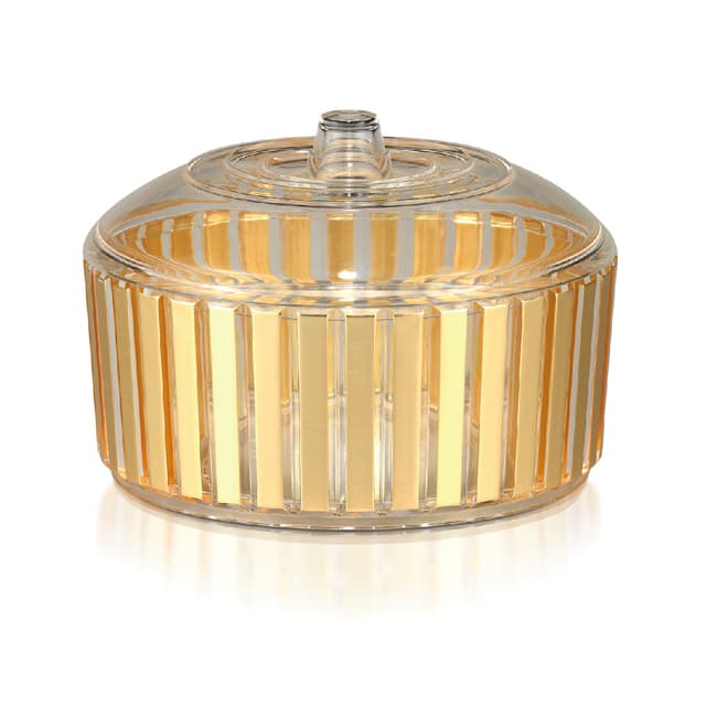 صحن تقديم بغطاء من الإكريليك الذهبي سعة 800 مل من رويال فورد Royalford Solid Gold Acrylic Window Candy Pot ,