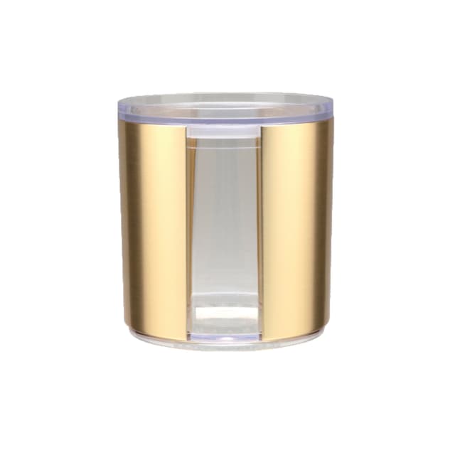 علب تخزين طعام بسعة 770 مل من الاكريليك الذهبي مع فتحات شفافة من رويال فورد  Royalford Solid Gold Window Caniste