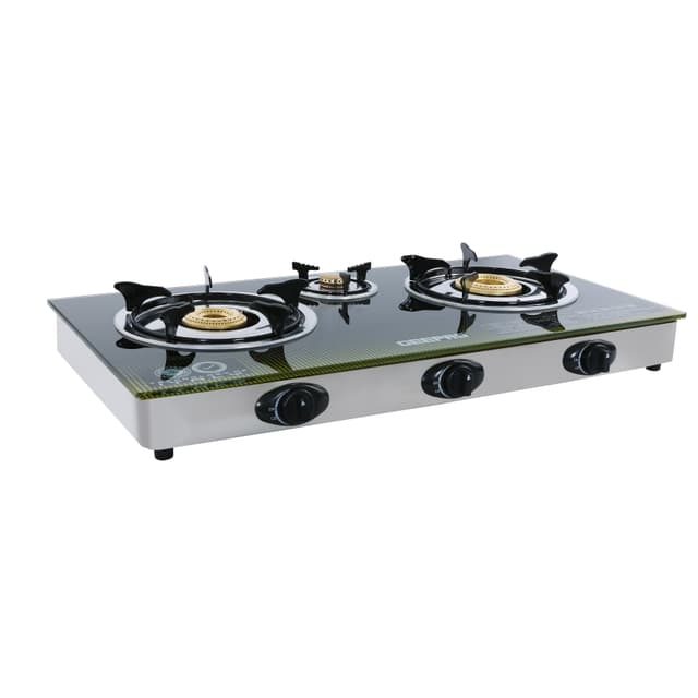 Geepas Glass Triple Burner Gas Cooker - 196823