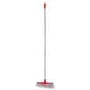 Royalford One Click Series Long Floor Broom - Upright Long Handle Broom With Synthetic Stiff Bristle