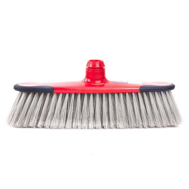 Royalford One Click Series Long Floor Broom - Upright Long Handle Broom With Synthetic Stiff Bristle