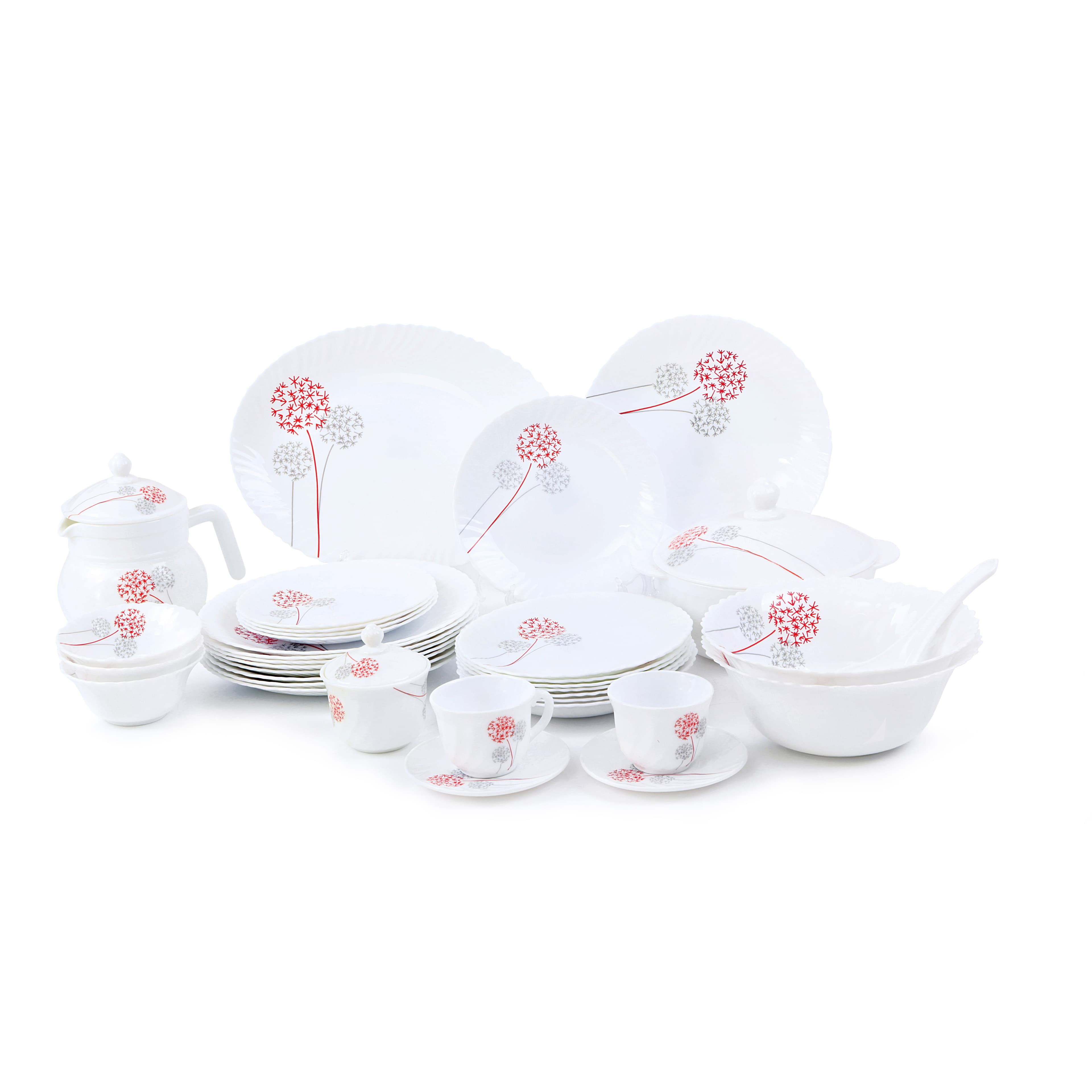 Royalford Opal Ware Round Dinner Set, 96 Pcs