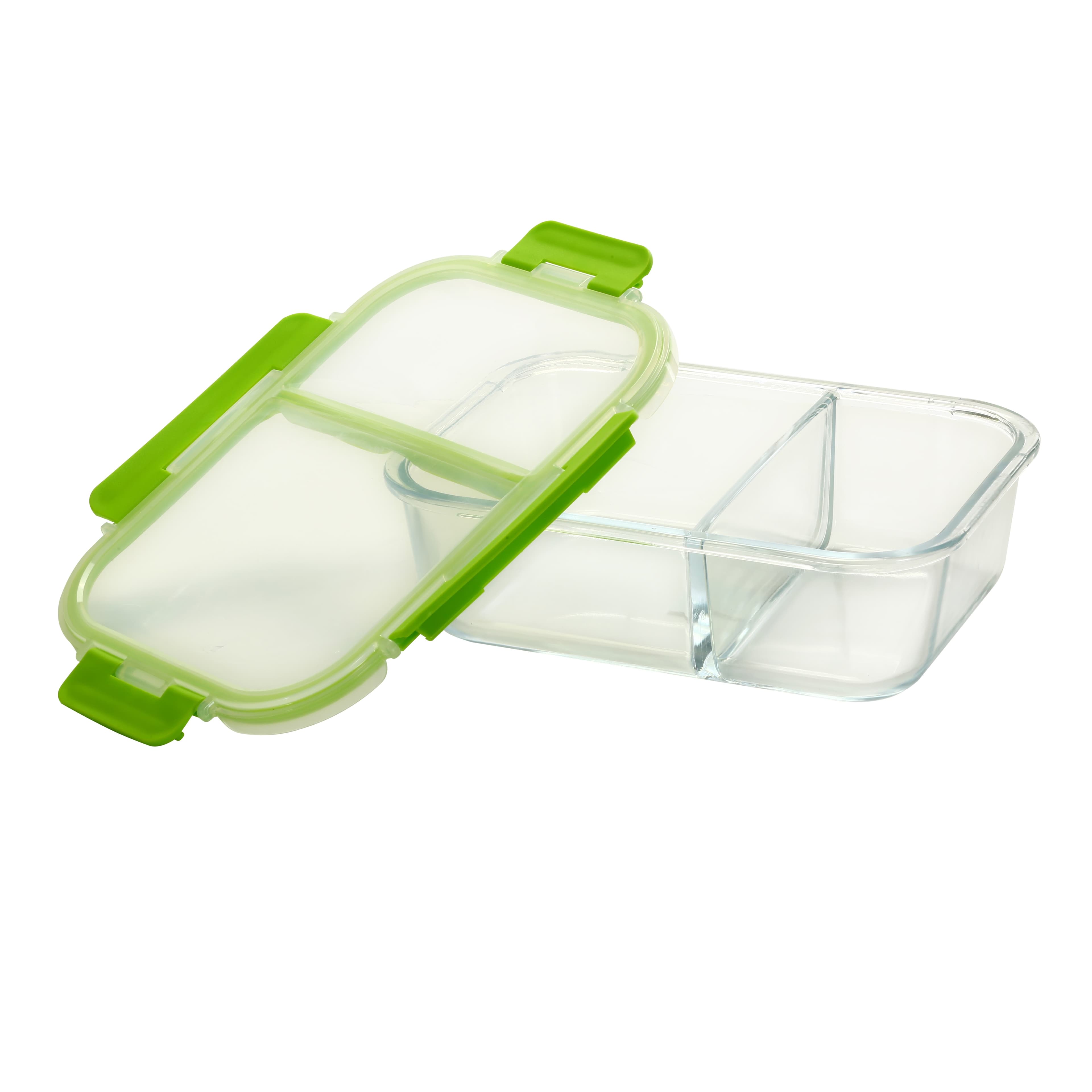 Royalford Food Storage Container With Compartments Rectangle Storage Box, Plastic Sealable Food