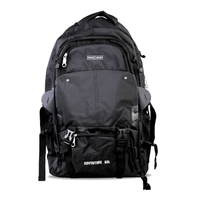 شنطة ظهر للتخييم بسعة 65 ليتر لون أسود Hiking Backpack 65L Mountain Camping Trekking Daypack Gear - PARA JOHN