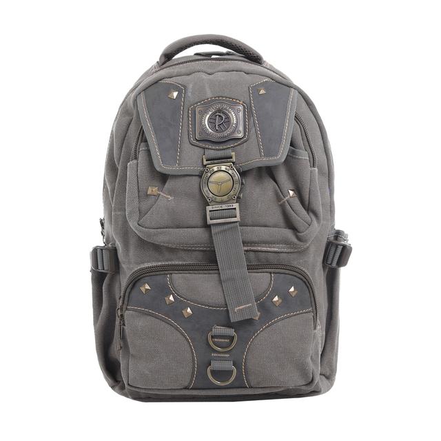 PARA JOHN 20'' Canvas Leather Backpack - Travel Backpack/Rucksack - Casual Daypack College Campus - SW1hZ2U6NDM4ODEw
