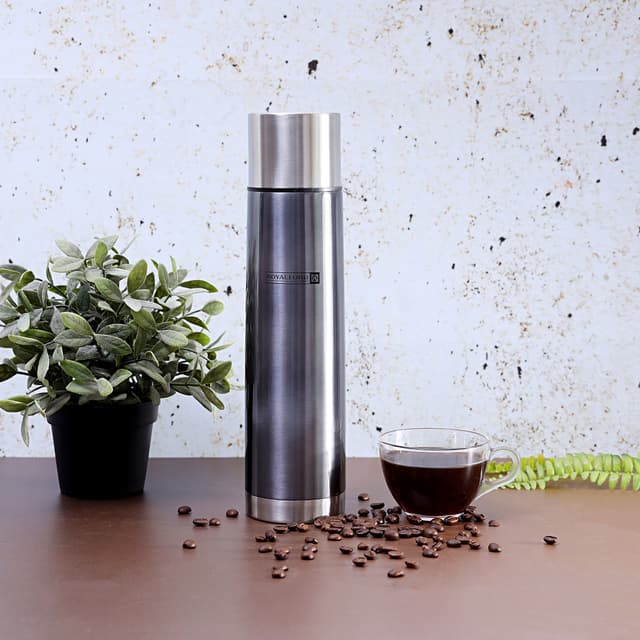 ترمس ماء (مطره ماء) 1 لتر Royalford Stainless Steel Double Wall Vacuum Bottle - 197239