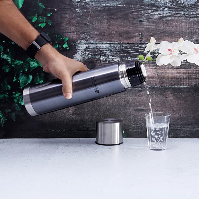 ترمس ماء (مطره ماء) 1 لتر Royalford Stainless Steel Double Wall Vacuum Bottle - 197241